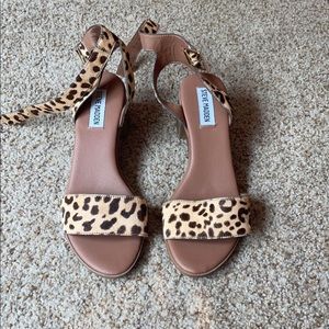 Steve Madden cheetah print low heals